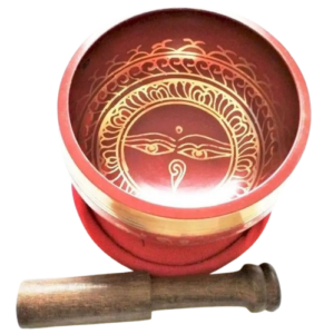 Tibetan singing bowl red