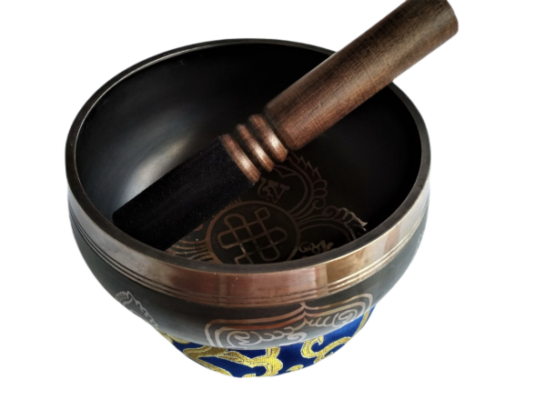 Om Mani Tibetan Singing Bowl pentru terapie prin sunet și meditație - Image 2